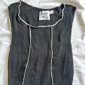 Princess Polly Black and White Textured Top